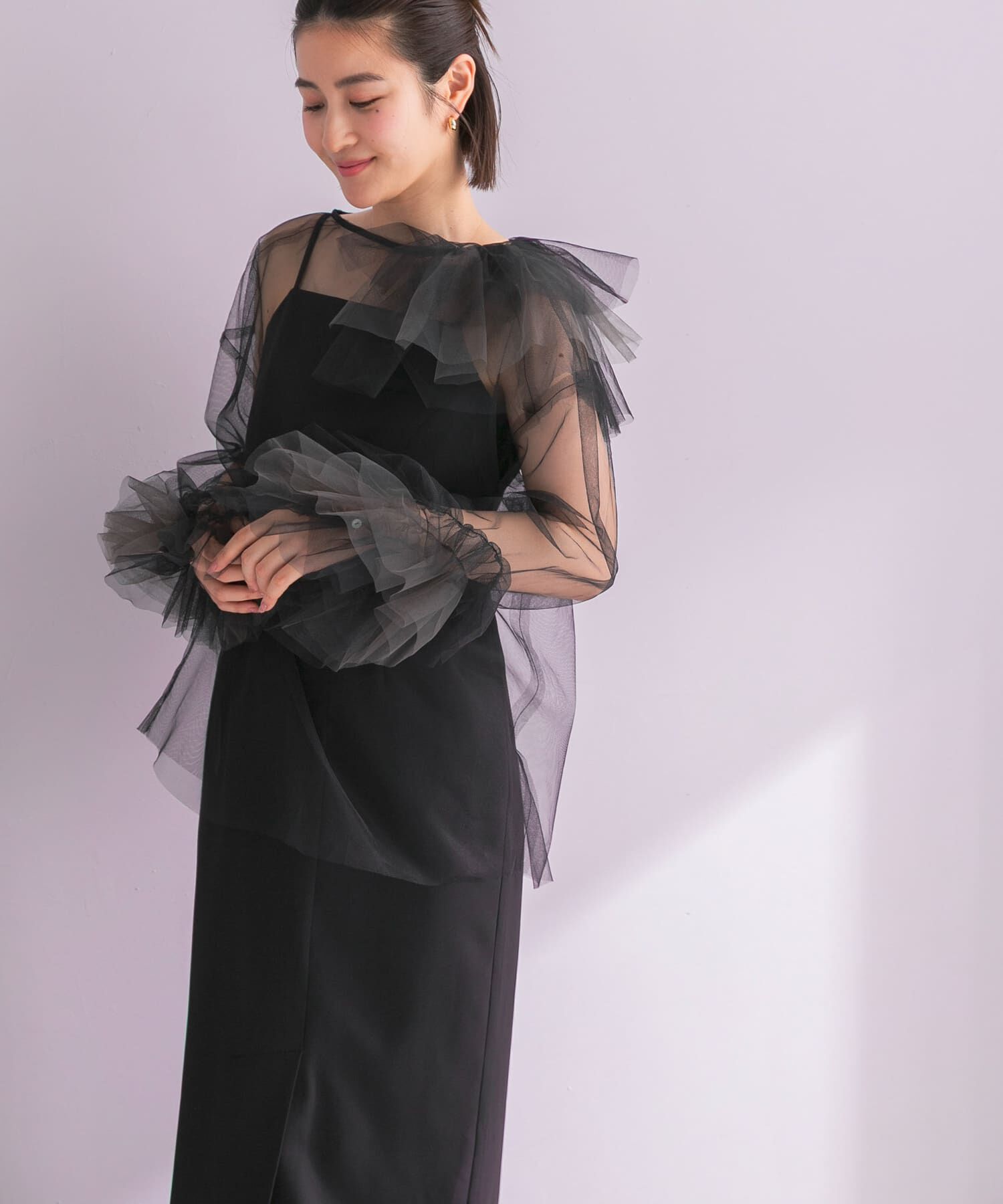 URBAN RESEARCH ROSSO「ANDRESD　BLOOMING TULLE DRESS」|ワンピース|