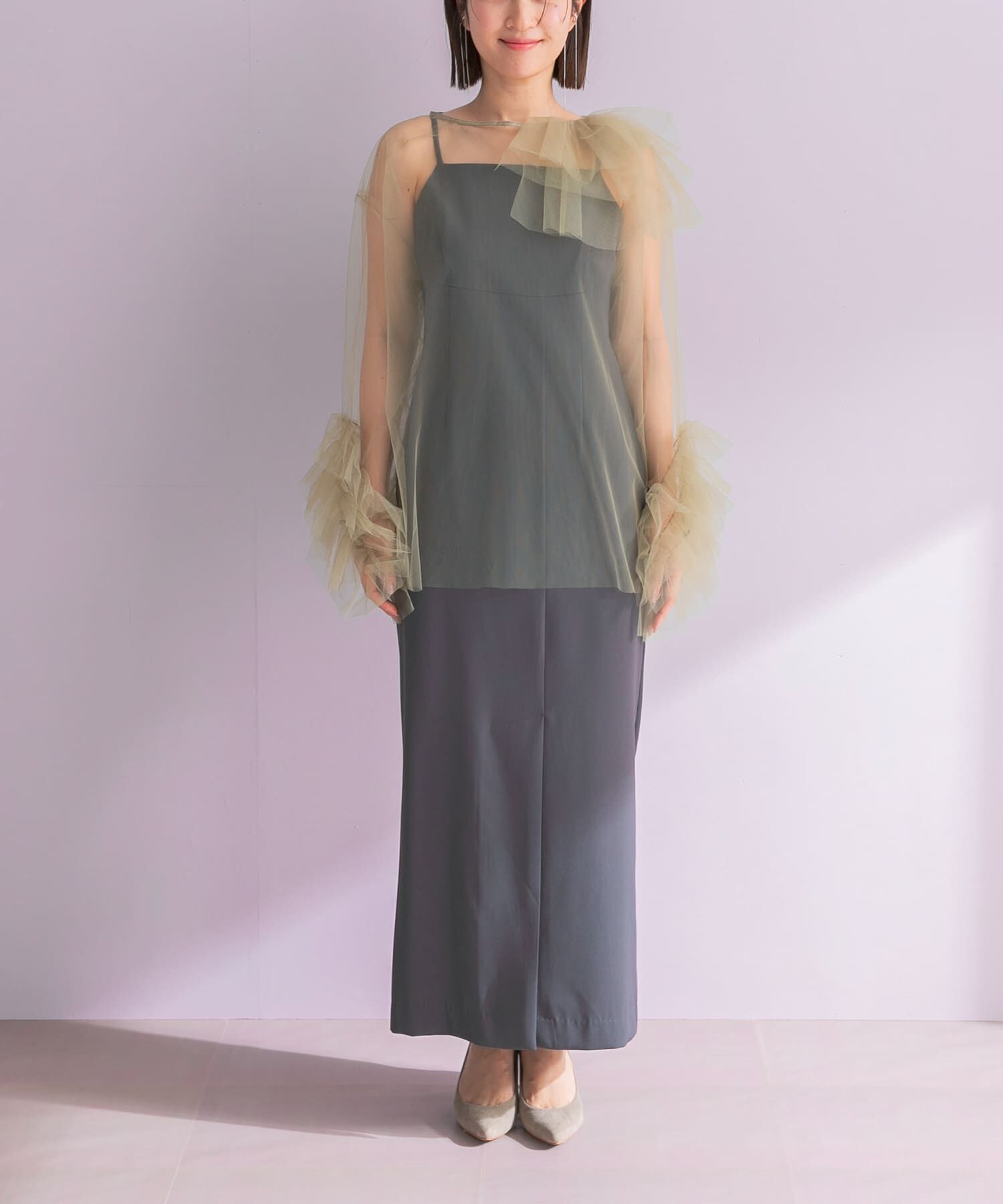 URBAN RESEARCH ROSSO「ANDRESD　BLOOMING TULLE DRESS」|ワンピース|