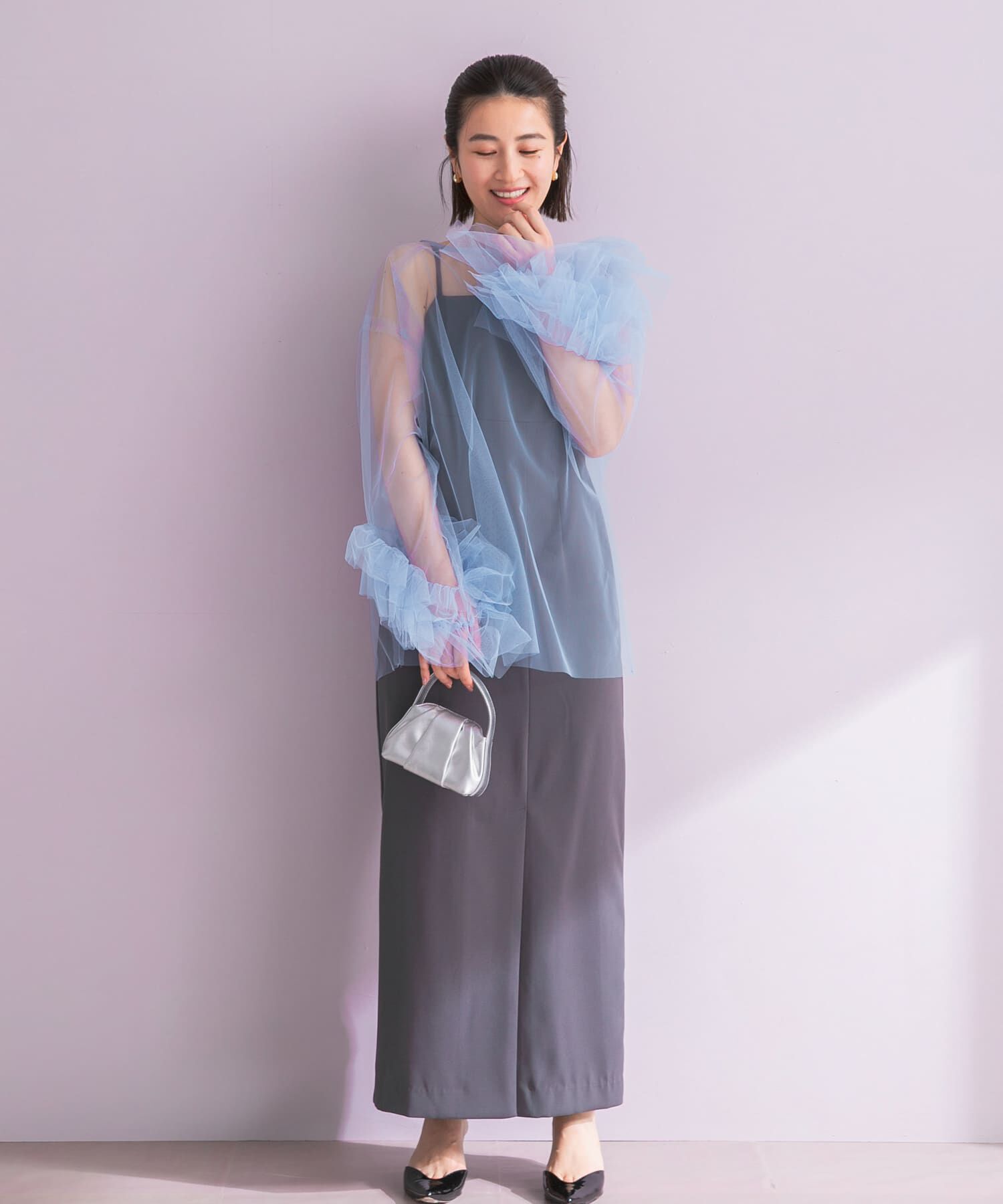 URBAN RESEARCH ROSSO「ANDRESD　BLOOMING TULLE DRESS」|ワンピース|