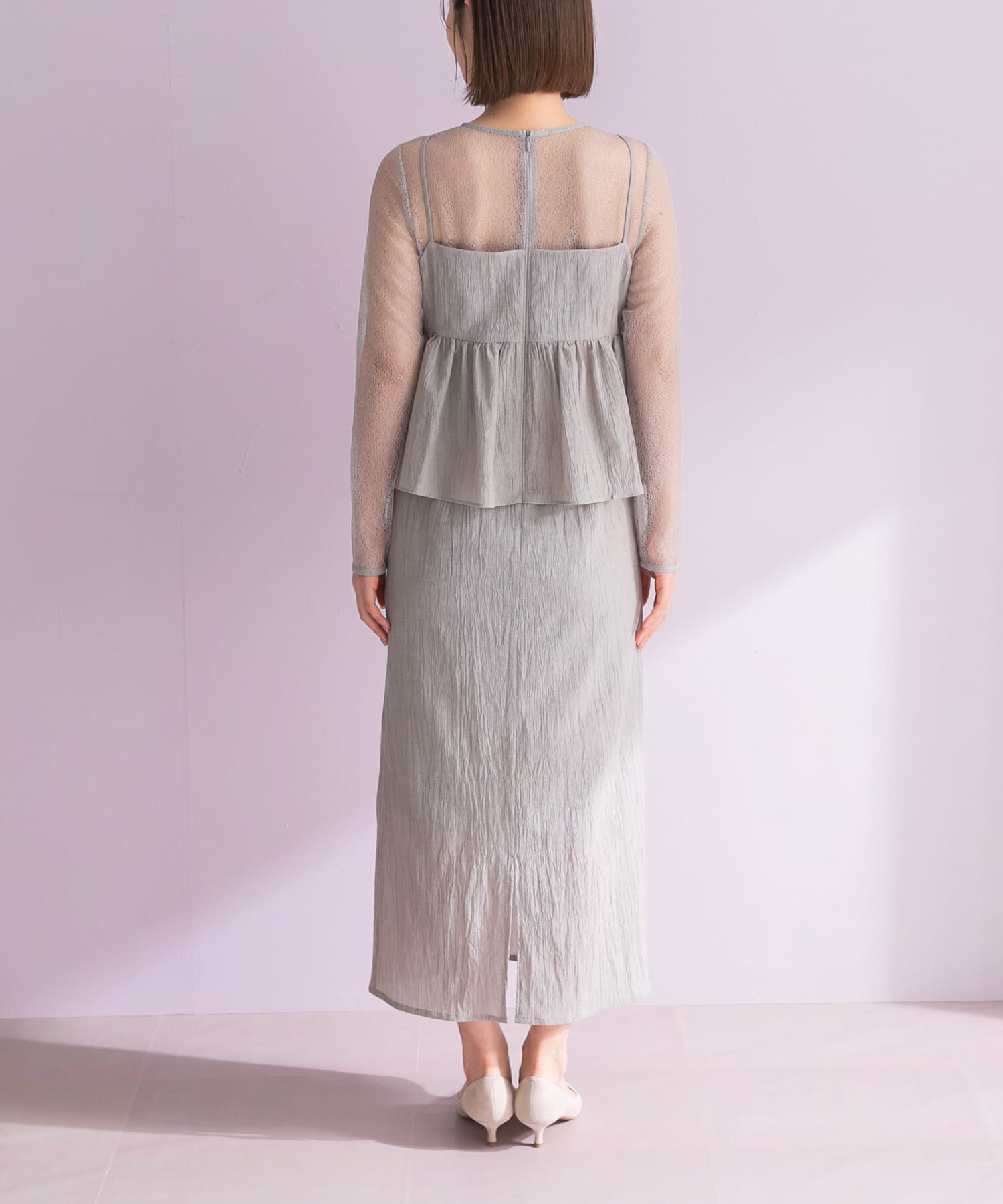 URBAN RESEARCH ROSSO「kaene　レイヤードペプラムドレス」|ワンピース|