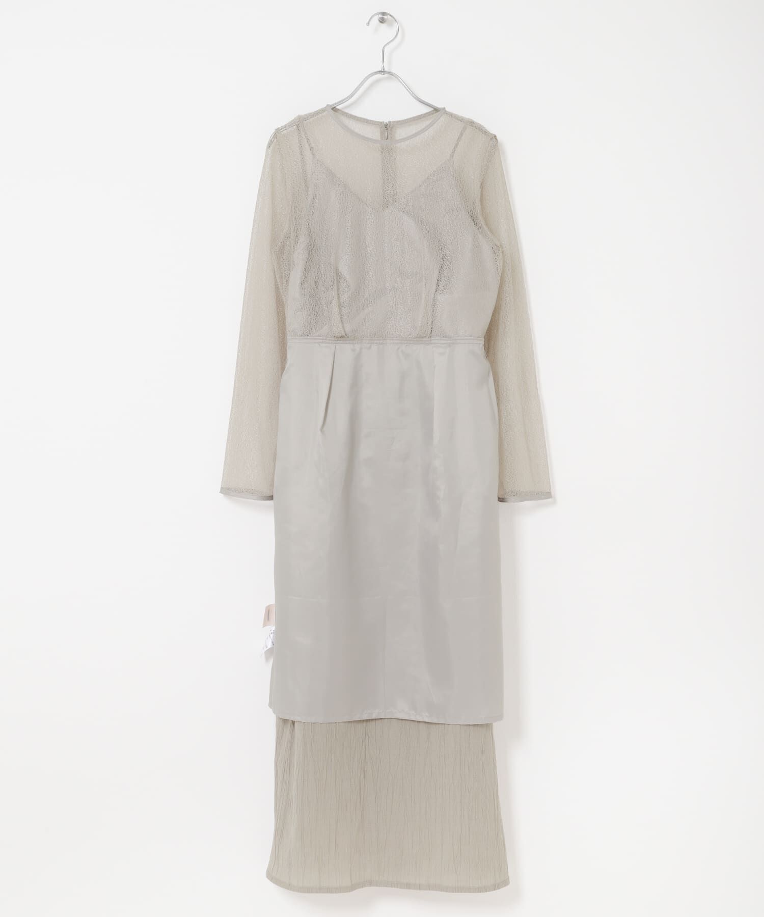 URBAN RESEARCH ROSSO「kaene　レイヤードペプラムドレス」|ワンピース|