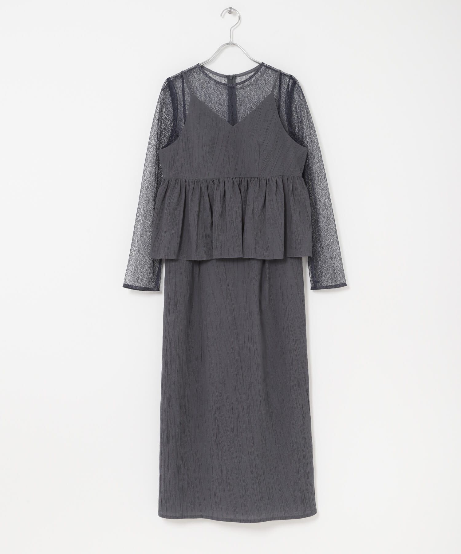 URBAN RESEARCH ROSSO「kaene　レイヤードペプラムドレス」|ワンピース|