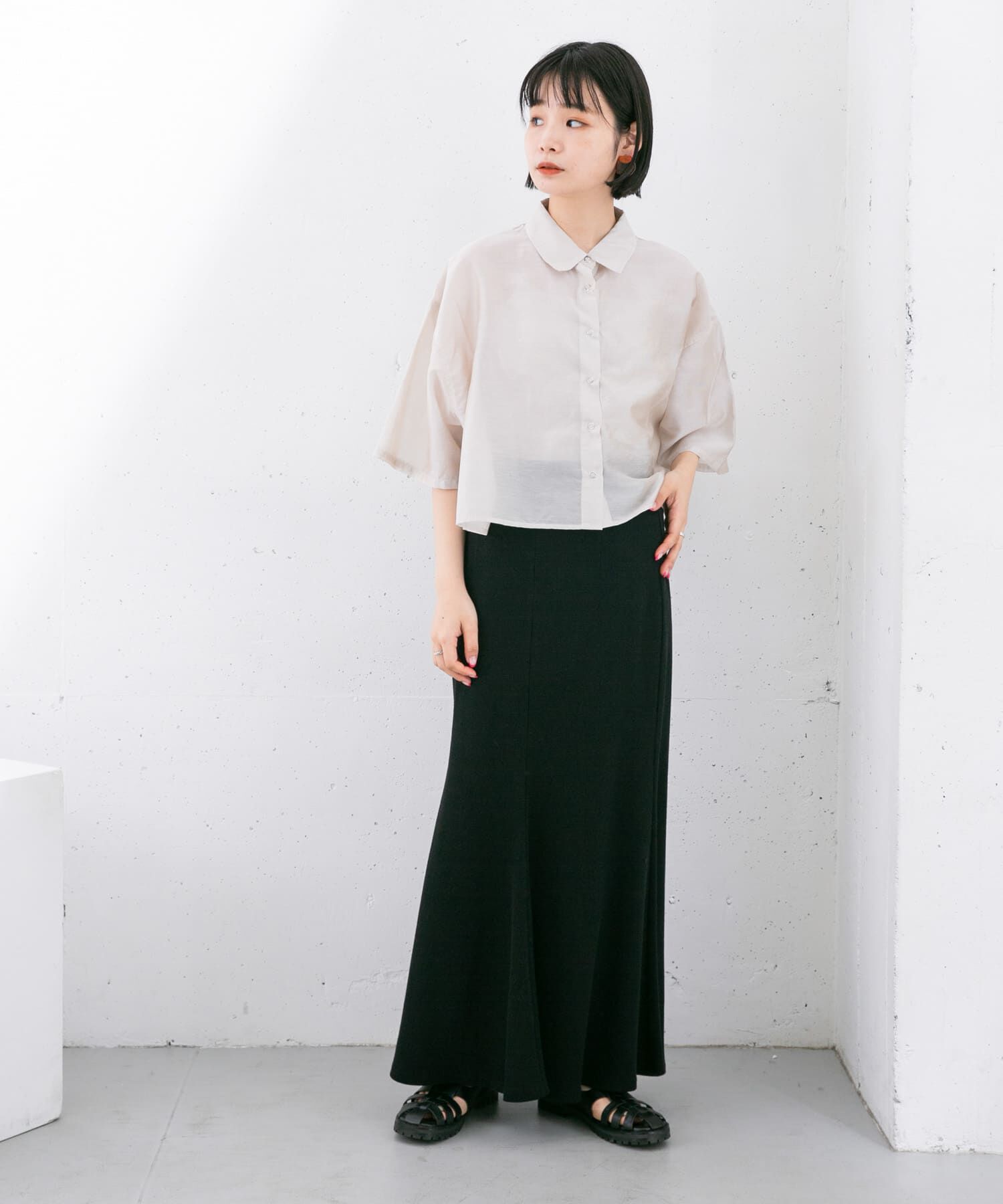  「リブカットソーマーメイドスカート」|スカート|