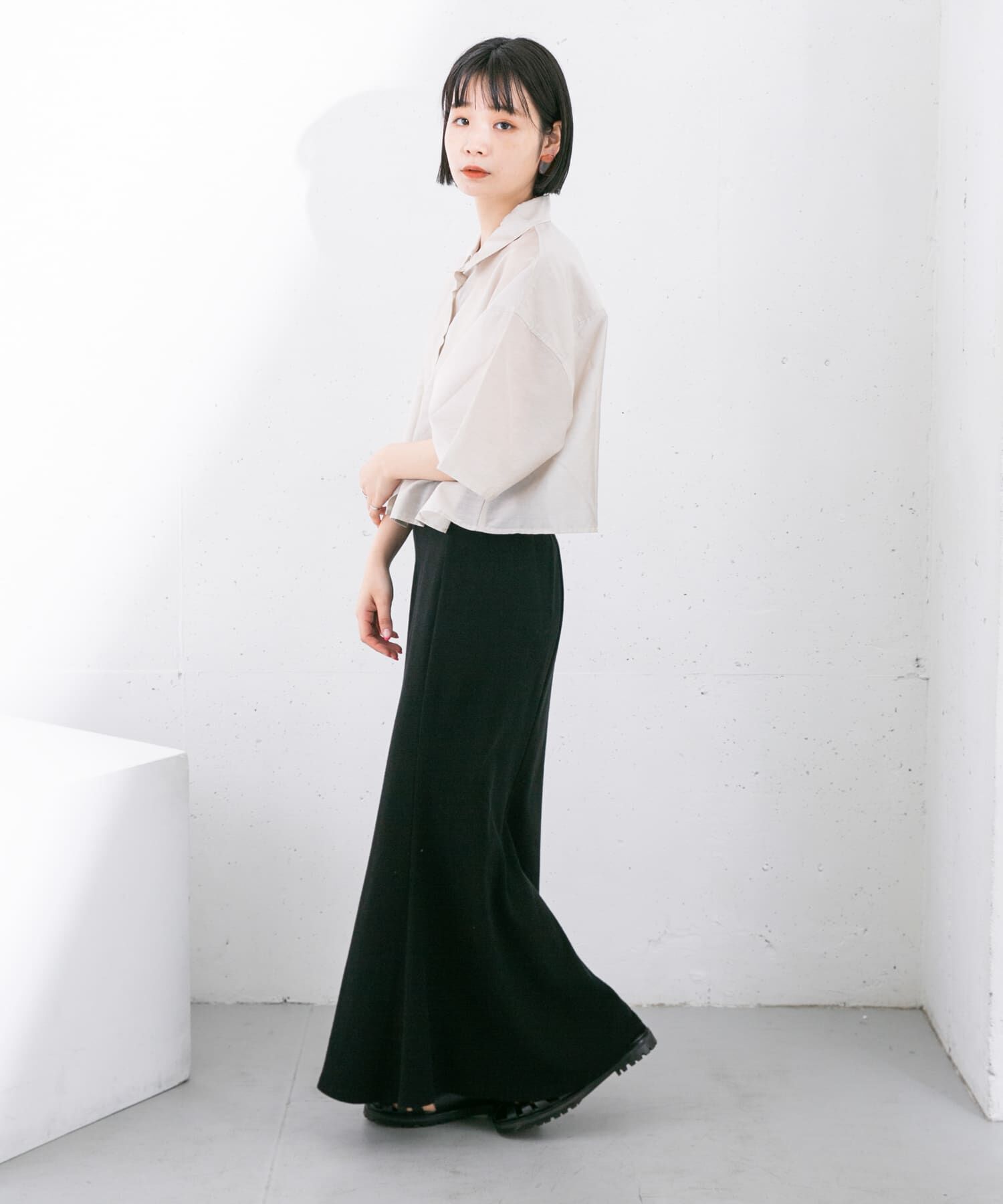  「リブカットソーマーメイドスカート」|スカート|