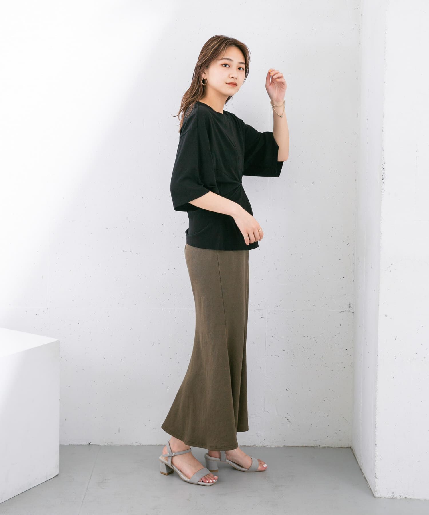  「リブカットソーマーメイドスカート」|スカート|