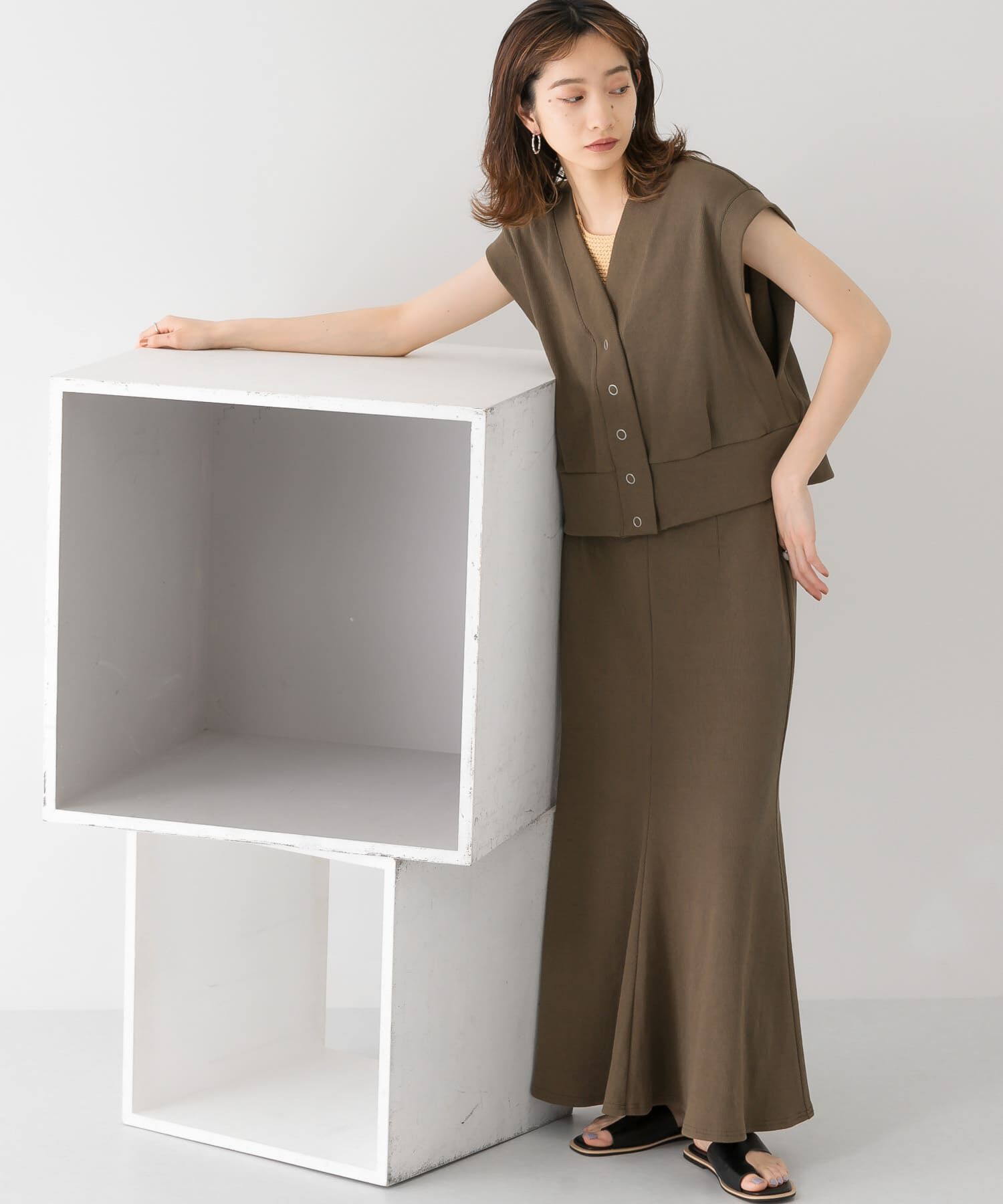  「リブカットソーマーメイドスカート」|スカート|