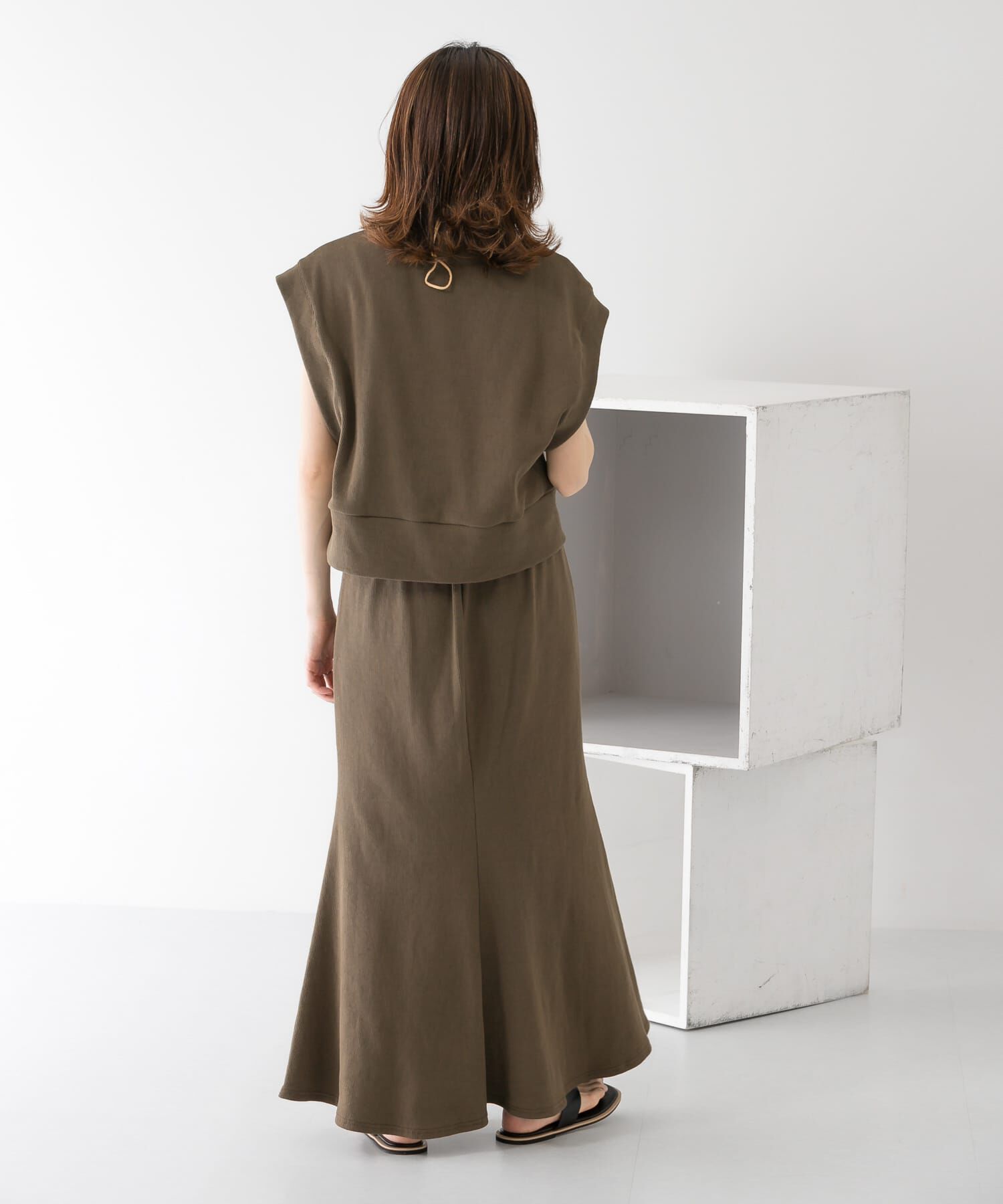  「リブカットソーマーメイドスカート」|スカート|