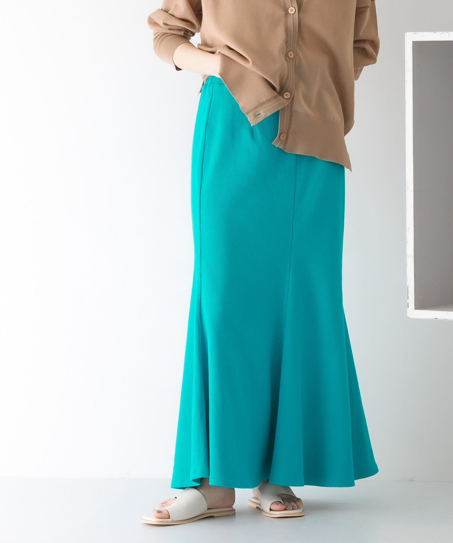  「リブカットソーマーメイドスカート」|スカート|