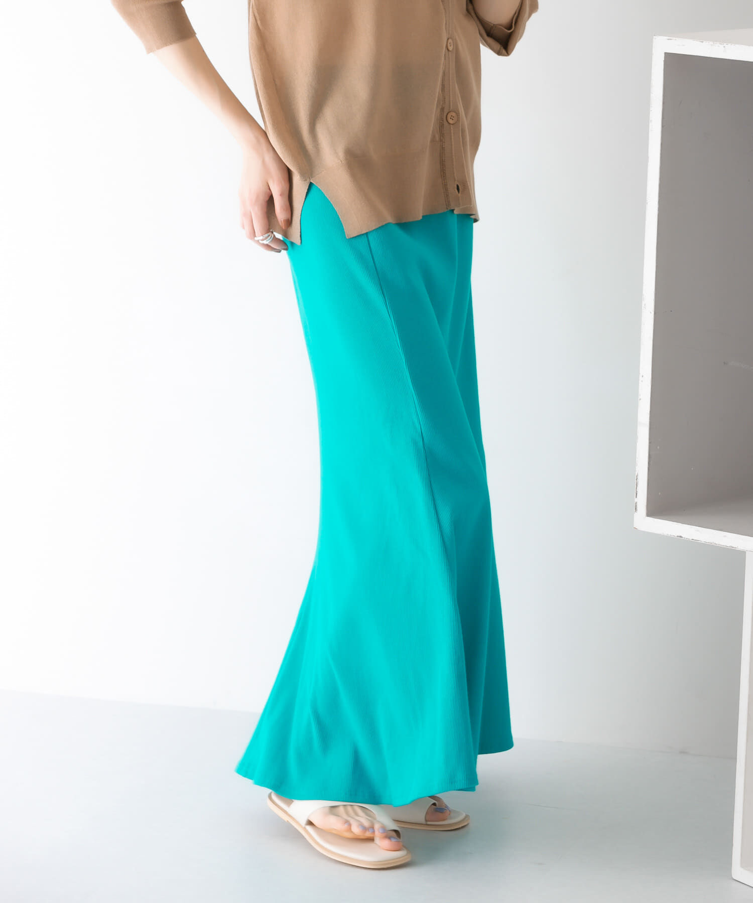  「リブカットソーマーメイドスカート」|スカート|