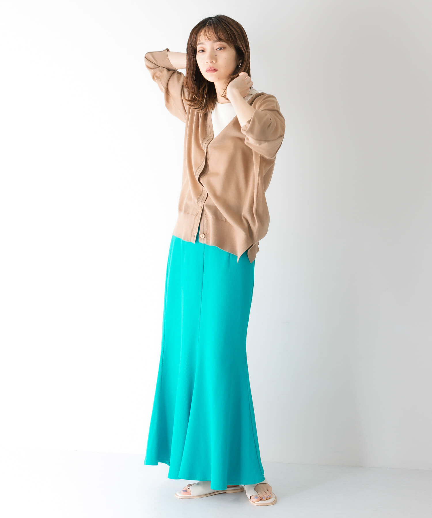  「リブカットソーマーメイドスカート」|スカート|