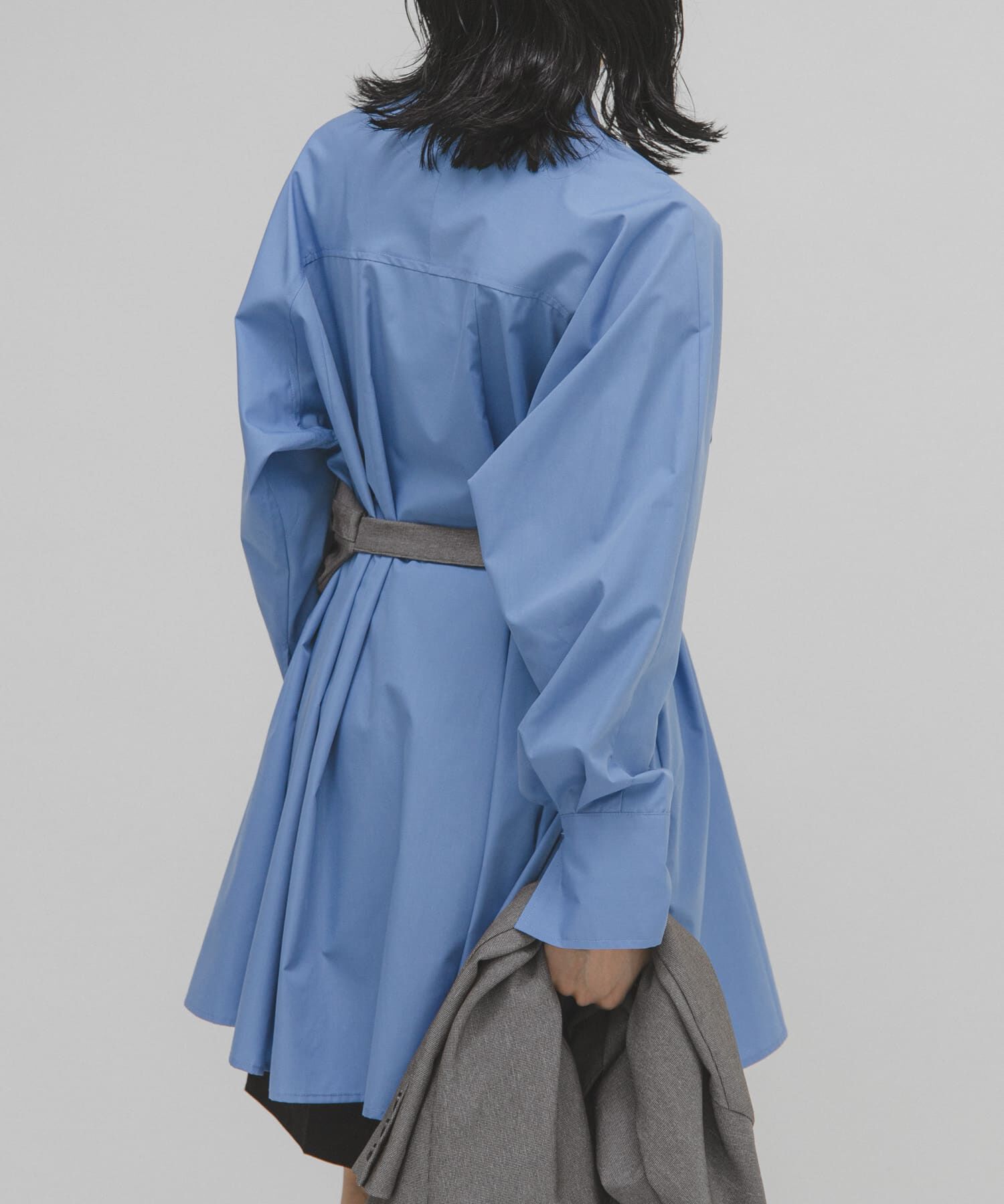  「WIDEフレアミニシャツワンピース」|ワンピース|