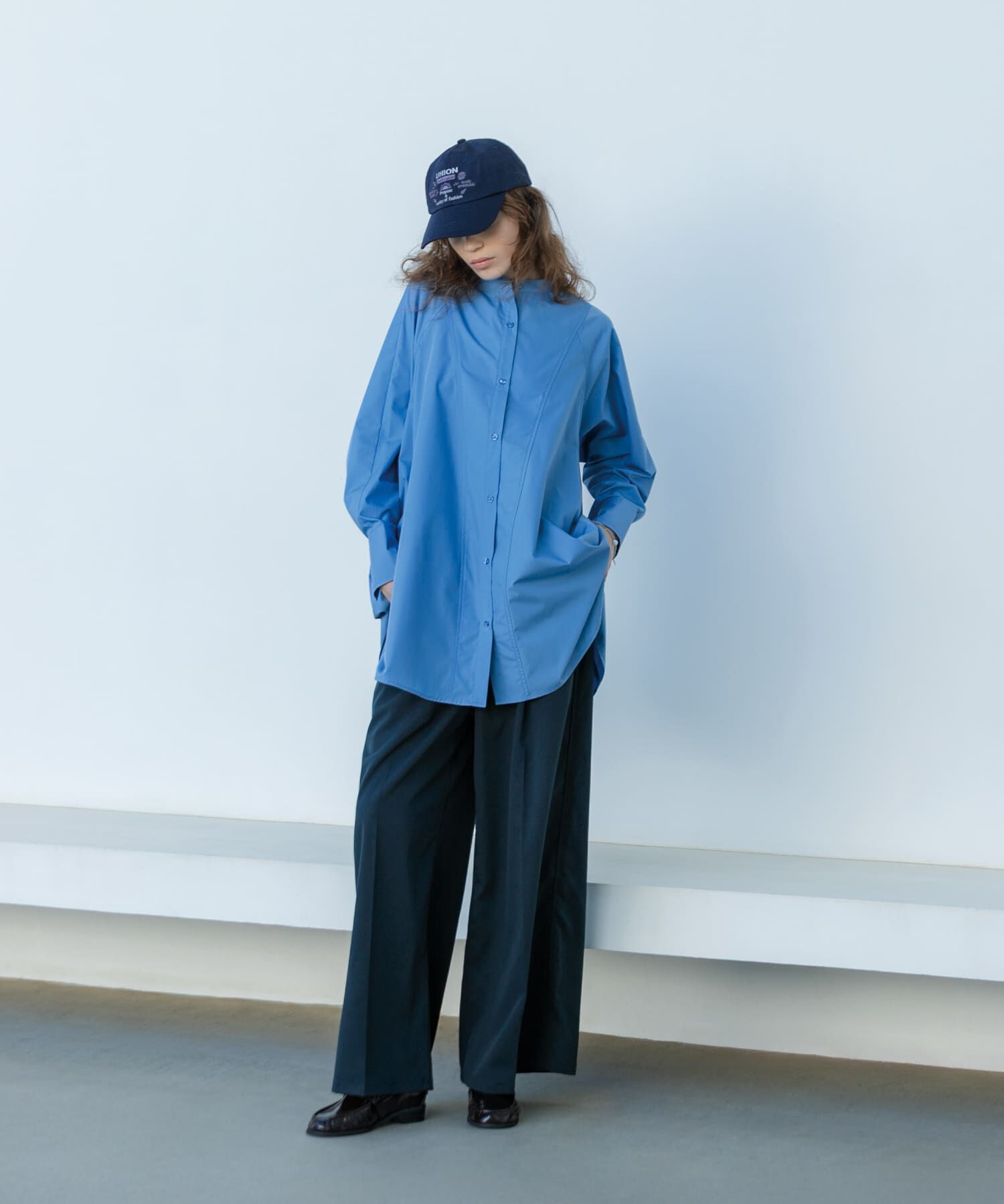  「WIDEフレアミニシャツワンピース」|ワンピース|