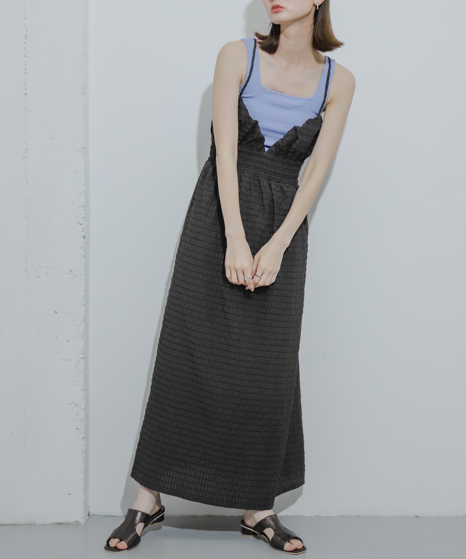 SENSE OF PLACE by URBAN RESEARCH「チェックキャミワンピース」|ワンピース|