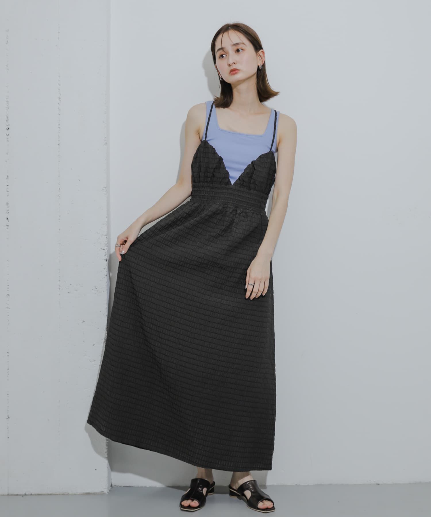 SENSE OF PLACE by URBAN RESEARCH「チェックキャミワンピース」|ワンピース|