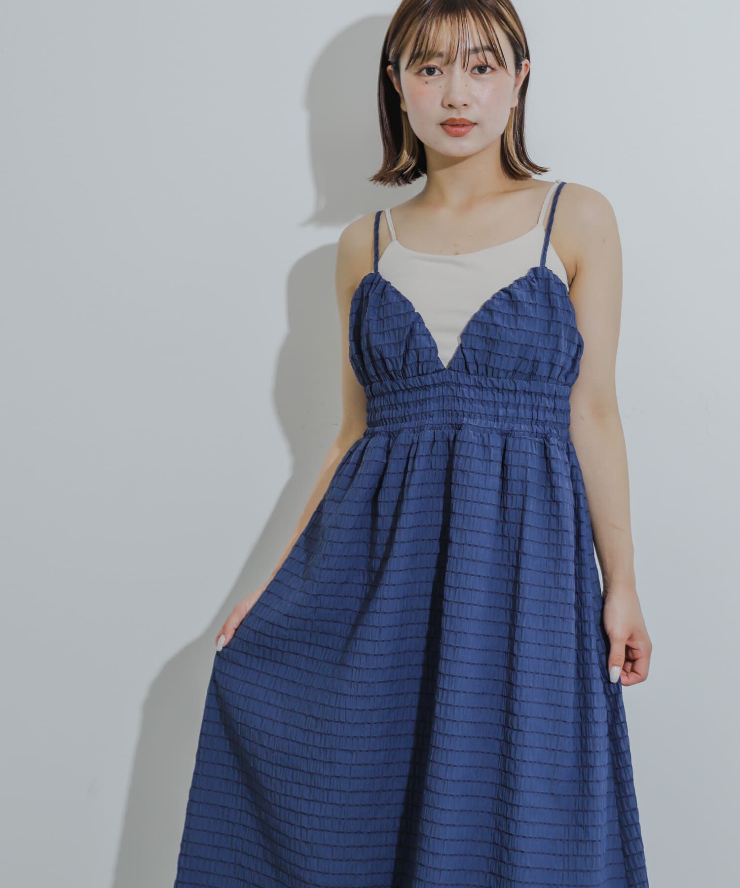 SENSE OF PLACE by URBAN RESEARCH「チェックキャミワンピース」|ワンピース|