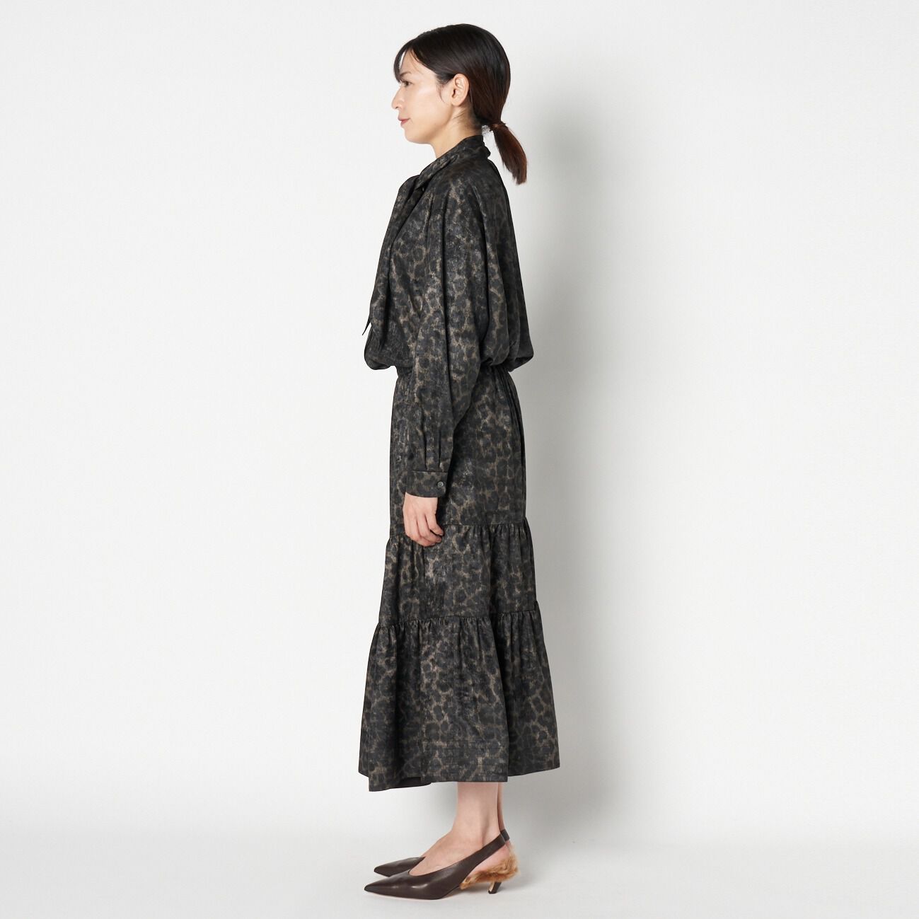 HELIOPOLE「HELIOPOLE LEOPARD&DALMATIAN FLARE SKIRT」|スカート|