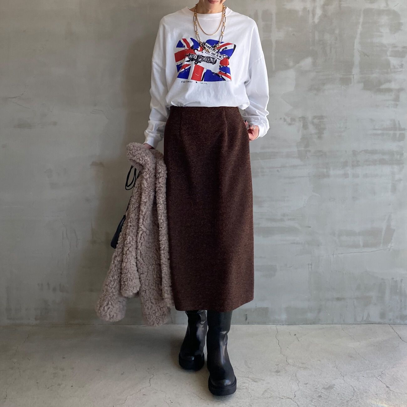 HELIOPOLE「HELIOPOLE GLITTER JERSEY TIGHT SKIRT」|スカート|