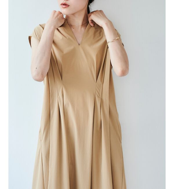 le.coeur blanc「《手洗い可能》ウエストタックワンピース」|ワンピース|