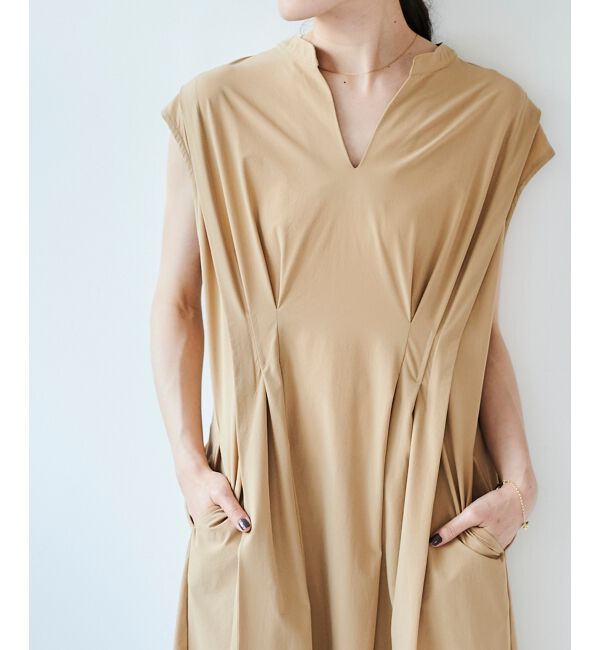 le.coeur blanc「《手洗い可能》ウエストタックワンピース」|ワンピース|