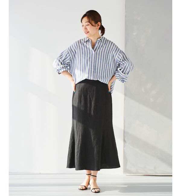 le.coeur blanc「麻コットンマーメイドスカート」|スカート|