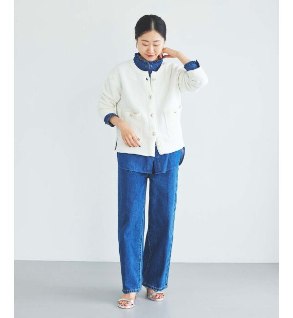 le.coeur blanc「《手洗い可能》変わり編みニットジャケット」|その他|