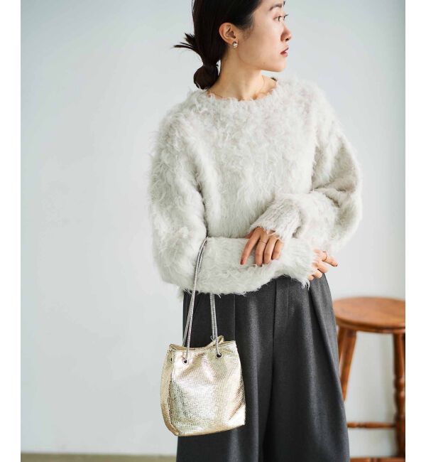 le.coeur blanc「《手洗い可能》ブークレウェーブシャギーニット」|ニット・セーター|