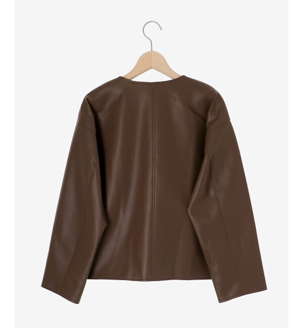 le.coeur blanc「ノーカラーリングドットボタン合皮ジャケット」|その他|