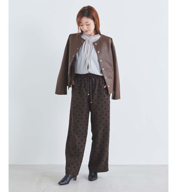 le.coeur blanc「ノーカラーリングドットボタン合皮ジャケット」|その他|
