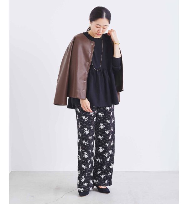 le.coeur blanc「ノーカラーリングドットボタン合皮ジャケット」|その他|