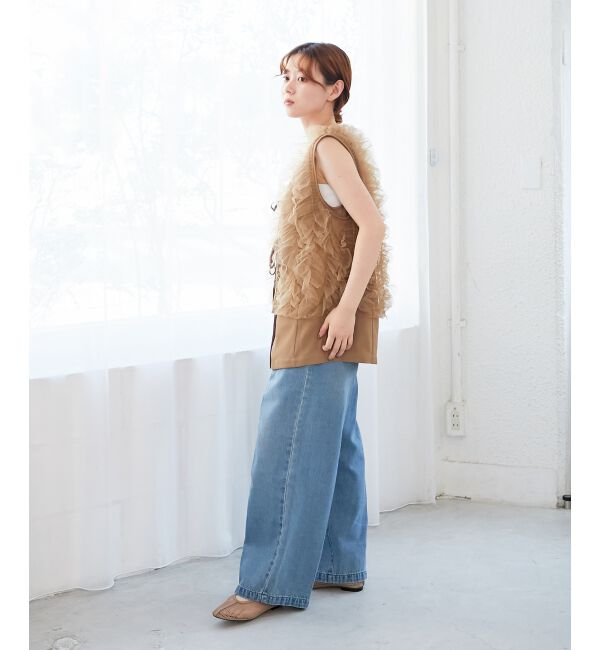  「《WEB限定アイテム》チュールレイヤードセットジレ」|その他|