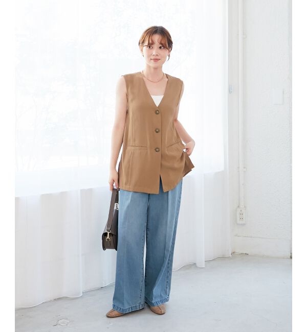  「《WEB限定アイテム》チュールレイヤードセットジレ」|その他|