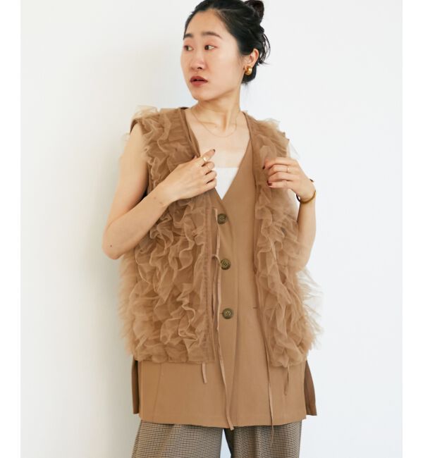  「《WEB限定アイテム》チュールレイヤードセットジレ」|その他|