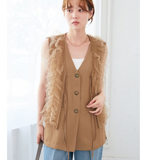  「《WEB限定アイテム》チュールレイヤードセットジレ」|その他|