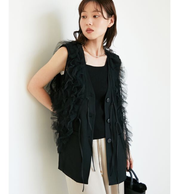  「《WEB限定アイテム》チュールレイヤードセットジレ」|その他|