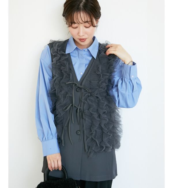  「《WEB限定アイテム》チュールレイヤードセットジレ」|その他|