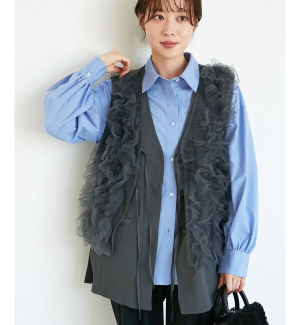  「《WEB限定アイテム》チュールレイヤードセットジレ」|その他|