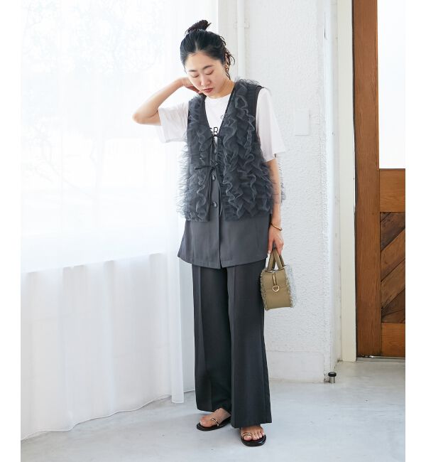  「《WEB限定アイテム》チュールレイヤードセットジレ」|その他|