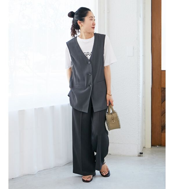  「《WEB限定アイテム》チュールレイヤードセットジレ」|その他|