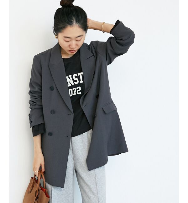  「《WEB限定アイテム》ストレッチルーズジャケット」|その他|グレー