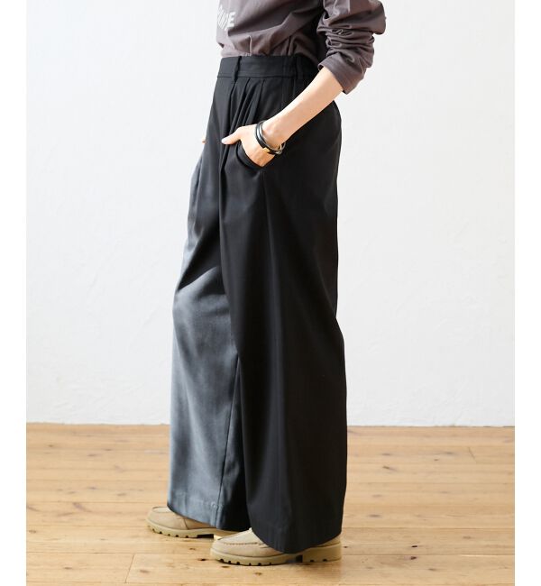  「【吸湿/発熱】裏起毛ツータックパンツ」|その他|