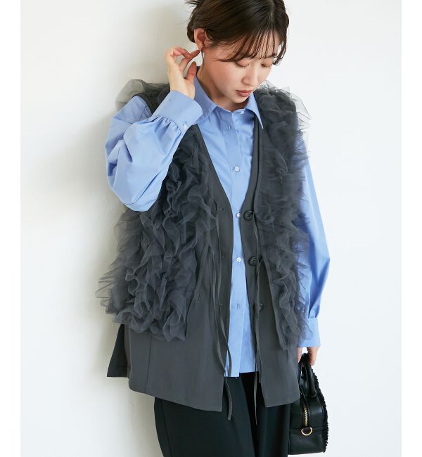  「《WEB限定アイテム》チュールレイヤードセットジレ」|その他|