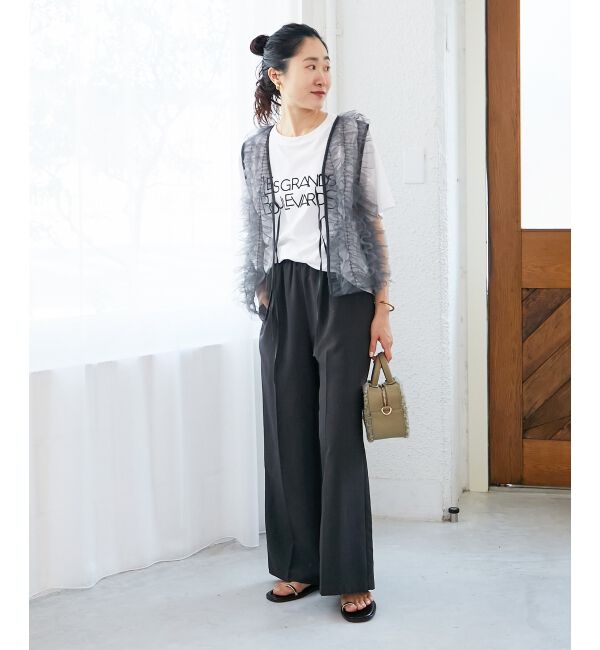  「《WEB限定アイテム》チュールレイヤードセットジレ」|その他|