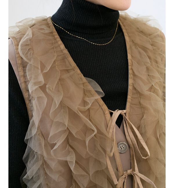  「《WEB限定アイテム》チュールレイヤードセットジレ」|その他|