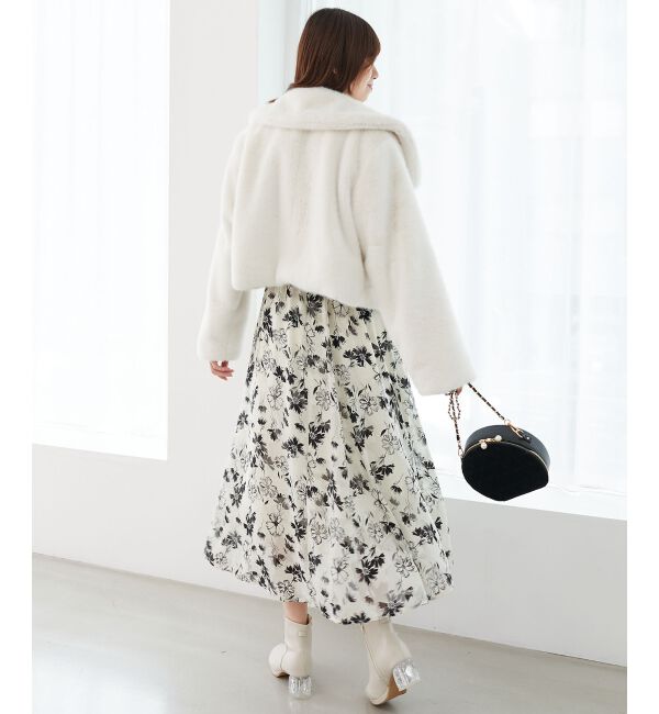  「ビット付きフワフワショートコート」|その他|