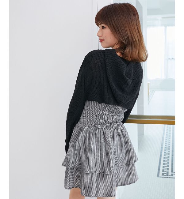  「フードボレロ&times;ミニキャミワンピセット」|ワンピース|