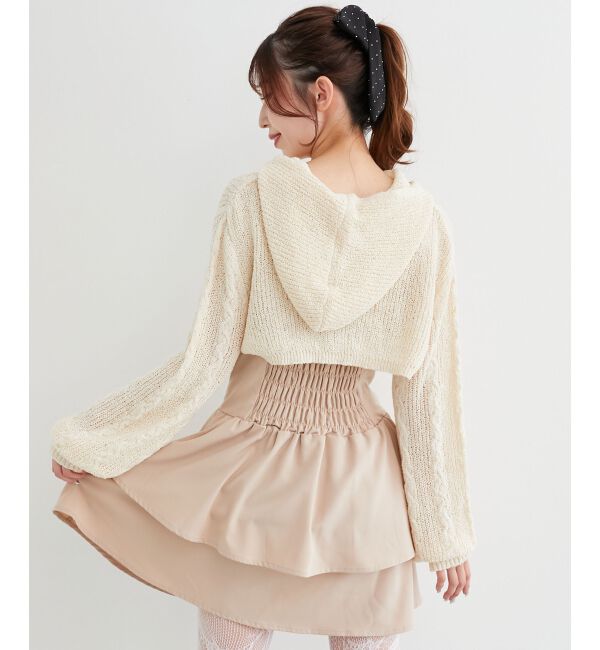  「フードボレロ&times;ミニキャミワンピセット」|ワンピース|