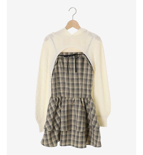  「フードボレロ&times;ミニキャミワンピセット」|ワンピース|