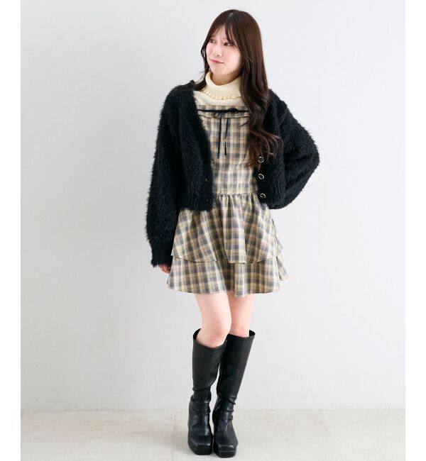  「フードボレロ&times;ミニキャミワンピセット」|ワンピース|