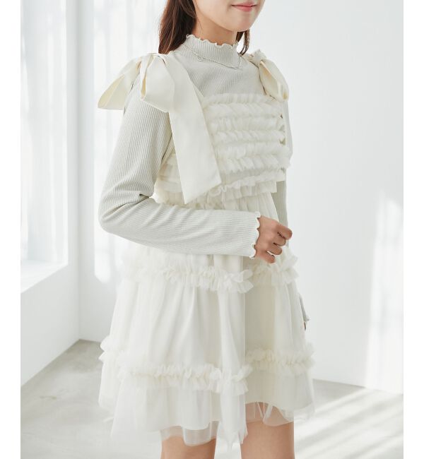  「ハイネックパフスリーブトップス」|Tシャツ・カットソー|