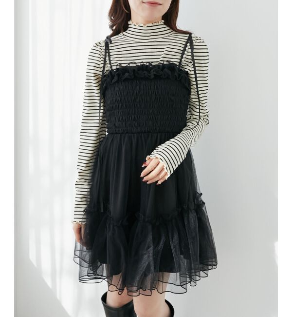  「ハイネックパフスリーブトップス」|Tシャツ・カットソー|